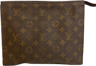 Louis Vuitton Brown Leather Clutch Bag (Pre-Owned)