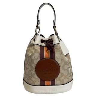 Coach Pre-owned Bucket Bags, female, Beige, Size: ONE SIZE Pre-owned Dempsey Bucket 2way bag