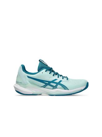 Asics Womens Textured Lace Ups Non-Marking Tennis Shoes In Soothing Sea/teal Blue