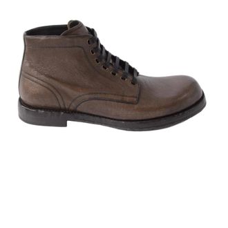 Dolce & Gabbana Lace-up Boots, male, Brown, Size: 9 US Laced Boots