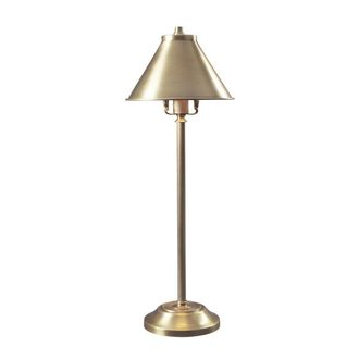 Loops Table Lamp Stick Lamp Elegant Plain Stem Lounge Bedroom Office Aged Brass LED 7W
