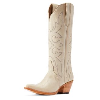 Ariat Womens Belinda StretchFit Western Boots in Bone, B Medium Width, Size 6.5, by Ariat