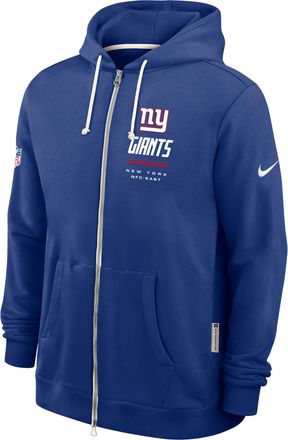Nike New York Giants Sideline Standard Issue Nike Mens Dri-FIT NFL Full-Zip Hoodie in Blue | 03AV4EW8I-JK9