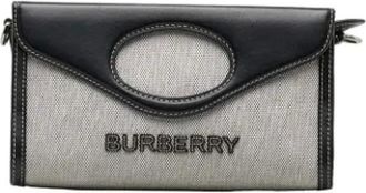 Burberry Pre-owned Clutches, female, Blue, Size: ONE SIZE Pre-owned Fabric shoulder-bags