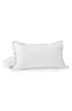 Coyuchi Relaxed Organic Linen Pillow Sham in Alpine White at Nordstrom, Size King
