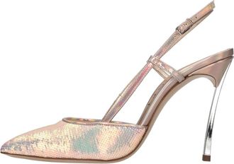 Casadei Mermaid Slingback Pomp - Dames - Pumps - Roze - 35 1/2 EU - Leer - Schoenen