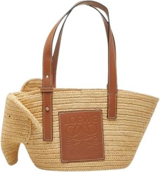 Loewe Pre-owned Tote Bags, female, Beige, Size: ONE SIZE Pre-owned Basket Handbag