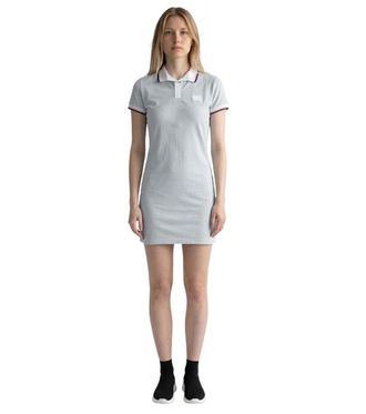 Dsquared2 Light Blue Solid Shirt Collar Mini Dress