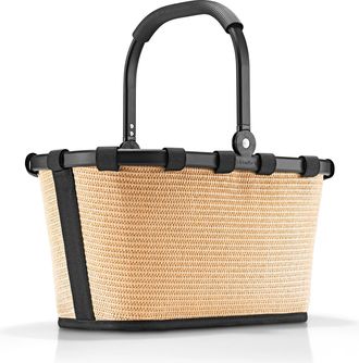 Reisenthel Einkaufskorb REISENTHEL Carrybag, Damen, beige (beige, schwarz), Polyester, Einkaufsk&ouml;rbe Einkaufskorb