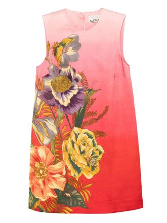 Alemais Inez ombre floral mini dress - Pink