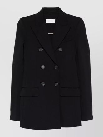 Sportmax nylon double breasted jacket button detail