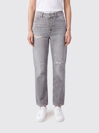 Dondup Koons High-Waisted Straight Cropped Jeans in Cotton Denim