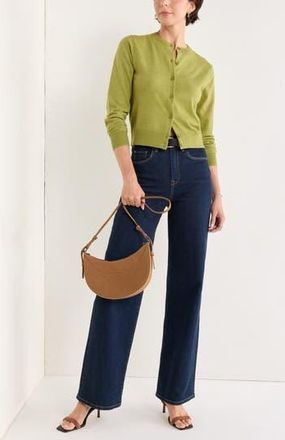 Nordstrom Rack Crewneck Cardigan in Green Grove at Nordstrom Rack, Size X-Small