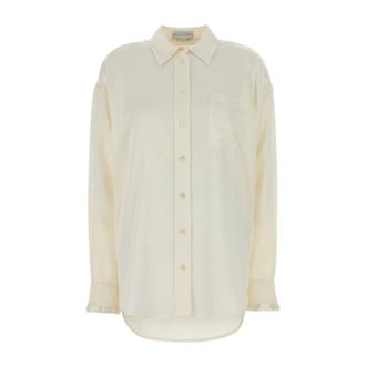 Stella McCartney Stella McCartney, Shirts, female, White, Size: S Satin Oversize Shirt