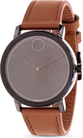 Movado Bold Cognac Leather Mens Watch