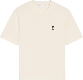 Ami Place Des Victoires T-shirt - Heren - T-shirts - Beige - L - Katoen - Tops