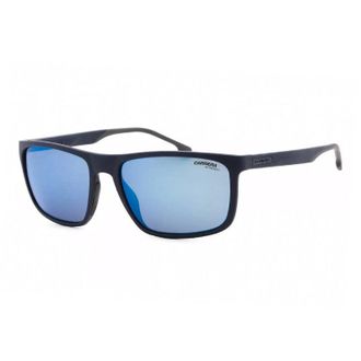 Carrera Sunglasses Rectangle Full Rim, Blue Frame And Blue Sky Mirror Lens Carrera8047/s0Pjpxt