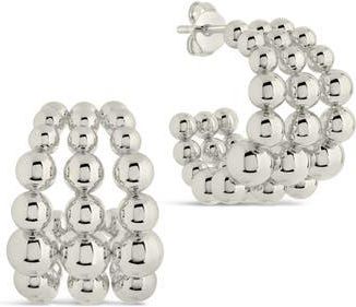 Sterling Forever Bubble Sphere Trio Hoop Earrings in Silver at Nordstrom Rack