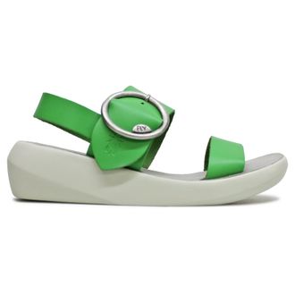 FLY London BANI739FLY Brooklyn Leather Womens Comfort Sandals - Green - Size:UK 8