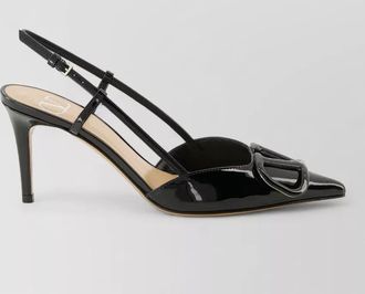 Valentino patent leather slingback pumps