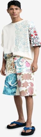 Desigual T-shirt patchwork bianca-Bianco