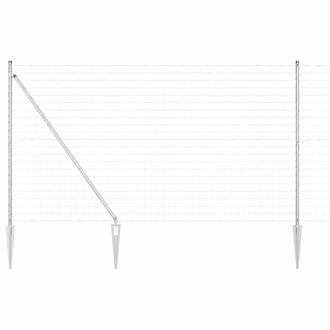 Berkfield Home Euro Fence with 7 Spike Posts 1.5x10 m Galvanised Steel in Silver