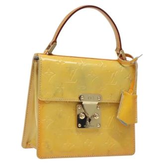Louis Vuitton Tweedehands leren handtassen - Dames - Pre-owned - Geel - Maat: ONE Size Leer