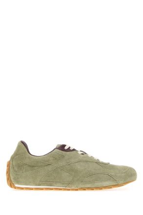 Bottega Veneta Green Lace Up Sneakers