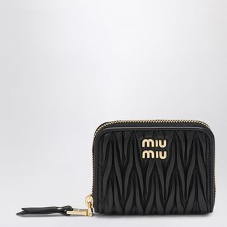 Miu Miu Black matelass&eacute; nappa coin purse