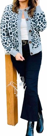 Staccato Wild At Heart Button Front Cardigan In Grey