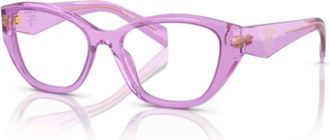 Prada Vista Stijlvolle Zonnebril - Dames - Brillen - Roze - 53 MM - Accessoires