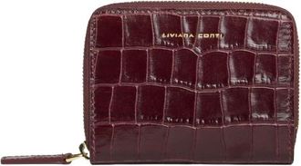 Liviana Conti Cole Medium Zip Around - Dames - Portefeuilles - Paars - ONE Size - Katoen - Accessoires