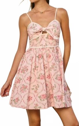 Dress Forum Front Knot Floral Mini Dress In Romantic Gardens