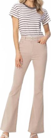 Judy Blue Tummy Control Flare Jeans In Khaki