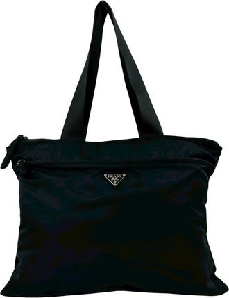 Prada Black Nylon Handbag Shoulder Bag Tote Bag (Pre-Owned)