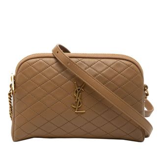 Saint Laurent Pre-owned Saint Laurent Mini Quilted Lambskin Gaby Zippered Pouch Ladies ZI0LTTHS3ZITRHUL