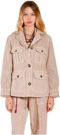 Mason's Santa Barbara Jacket - Dames - Zomerjassen - Beige - S - Katoen - Jassen
