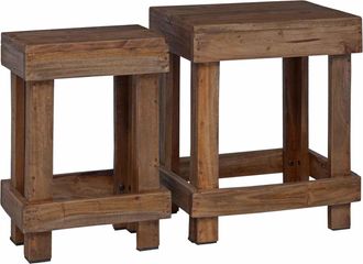 vidaXL Soporte De Plantas 2 Uds. Marr&oacute;n 70 X 11 X 27 Cm Vidaxl