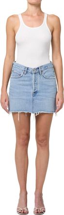 A Gold E V-Waist Mini Skirt In Force