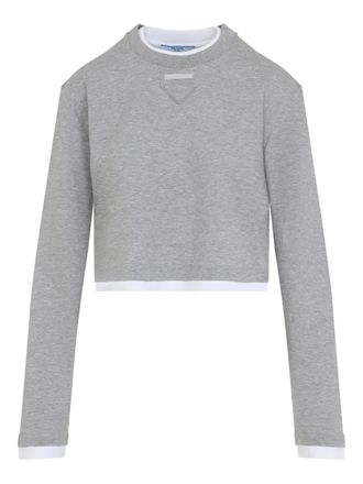 Prada Top met lange mouwen - Grijs