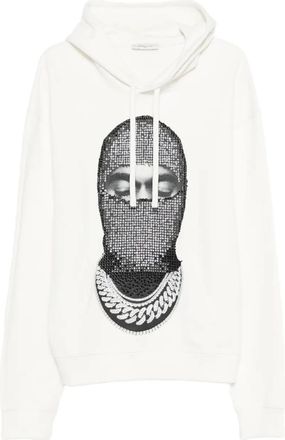 Ih Nom Uh Nit Felpa con cappuccio e strass - Bianco