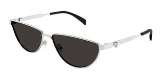 Alexander McQueen AM0456S 001 Womens Sunglasses Silver Size 60