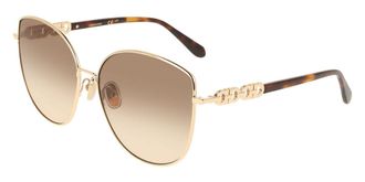 Ferragamo SF339S 747 Womens Sunglasses Gold Size 60