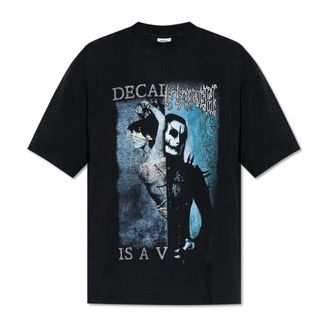 VETEMENTS T-Shirts, unisex, Black, Size: M Oversize T-shirt