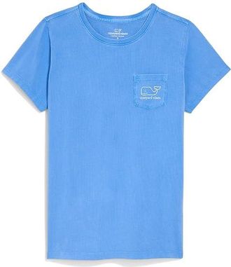 Vineyard Vines Short Sleeve Pocket T-Shirts Womens T Shirt Breaker Blue : SM, Cotton