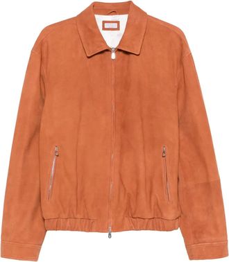 Brunello Cucinelli Su&egrave;de jack - Oranje