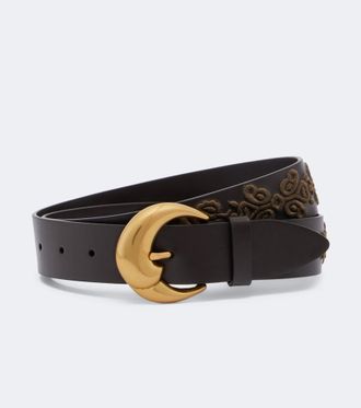 Etro Embroidered leather belt