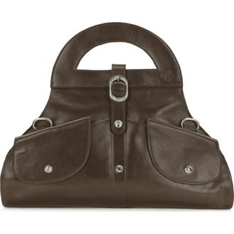 Patricia Nash Milania Leather Top Handle Bag in Mushroom at Nordstrom Rack