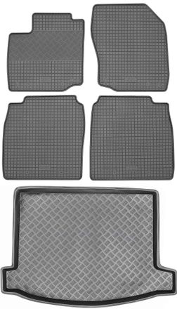 OEM Juego De Alfombrillas De Goma Para Coche Y Alfombrilla Para Maletero Para Honda Civic Ix Hatchback (2006-2016)