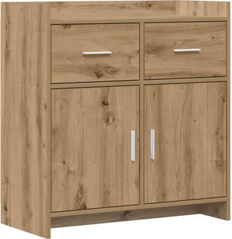 vidaXL Aparador Roble Artisan 75 X 36 X 80 Cm Madera De Ingenier&iacute;a Vidaxl